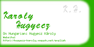 karoly hugyecz business card